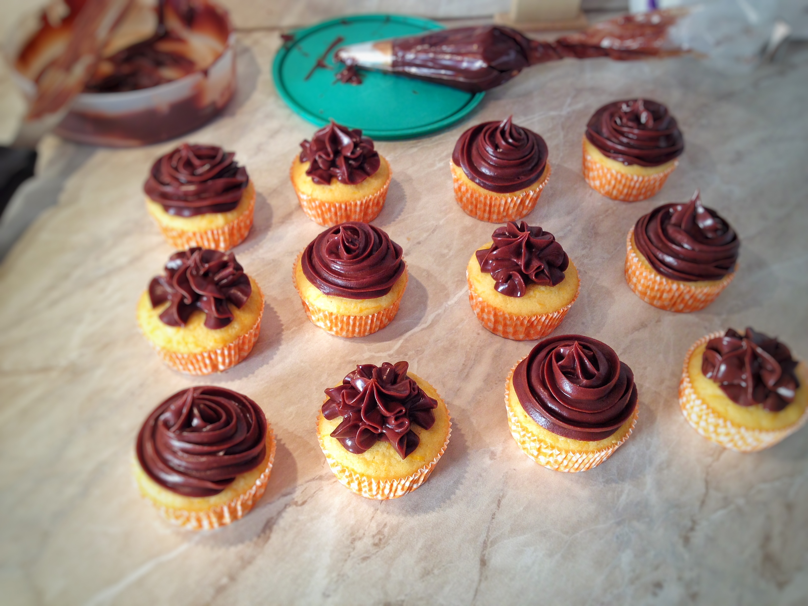 Cupcake alla zucca con ganache al cioccolato