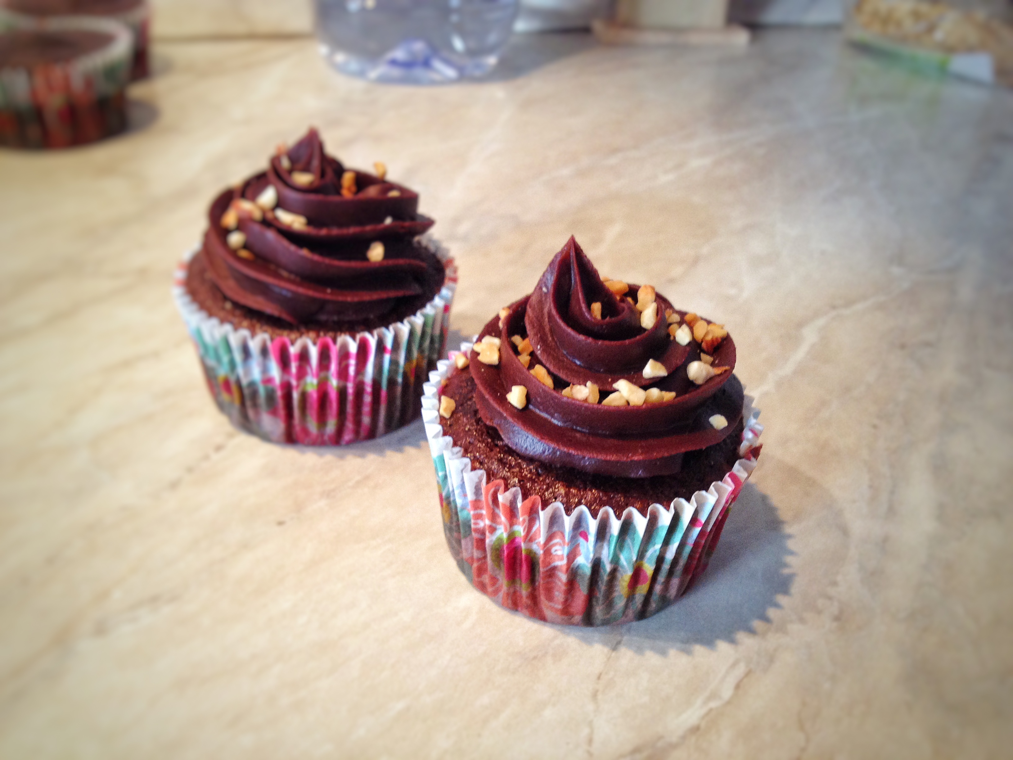 Cupcakes con ganache al cioccolato