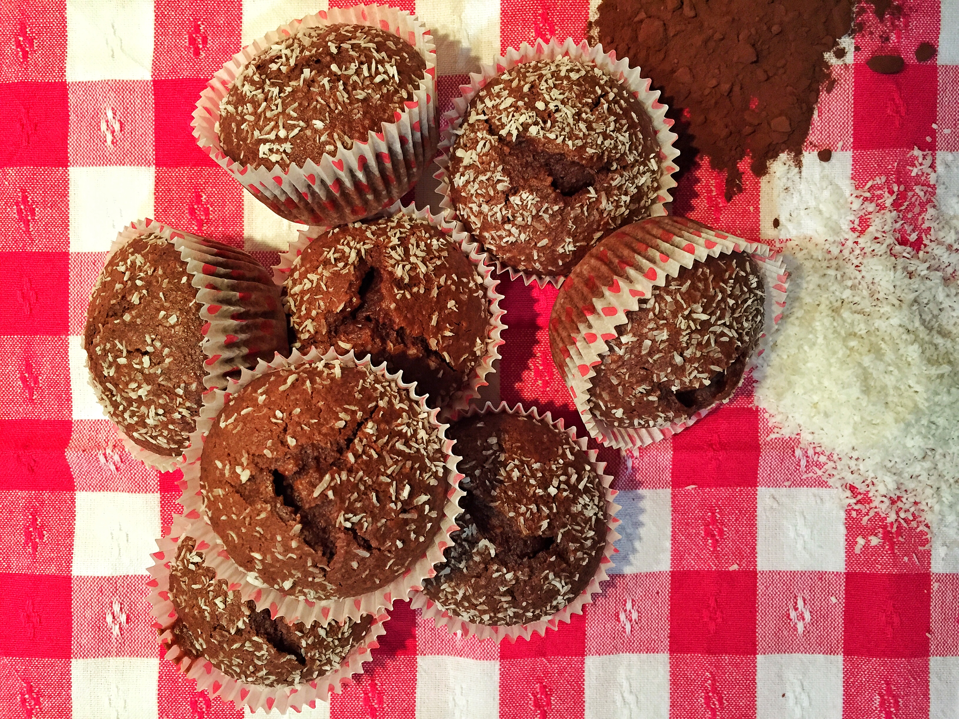 Cupcakes con cacao e cocco