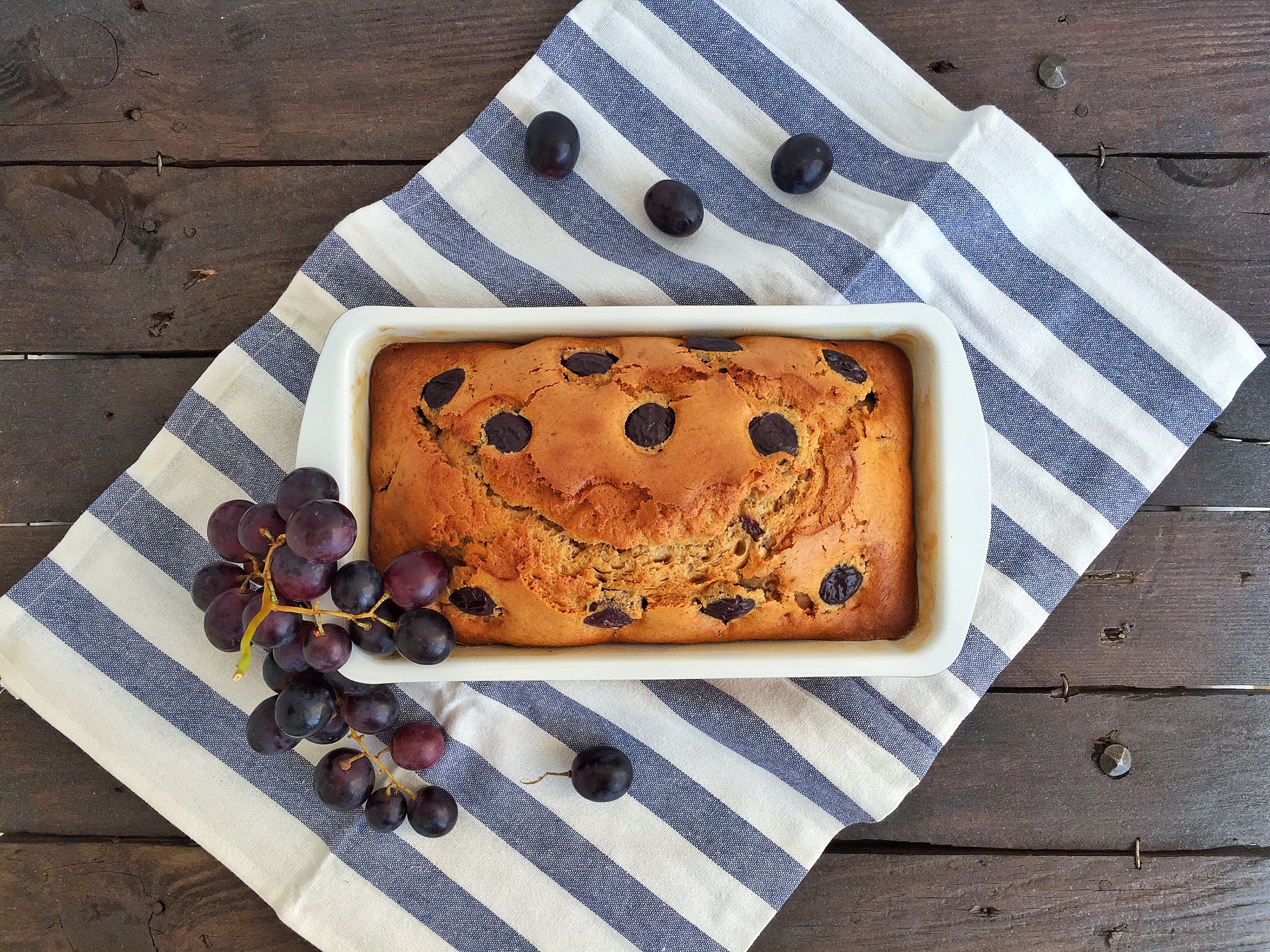 Plumcake con uva e cannella