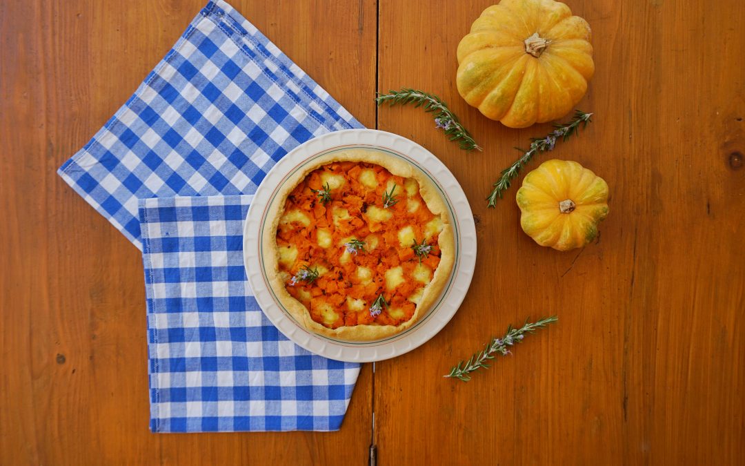 Torta di zucca, provola e rosmarino