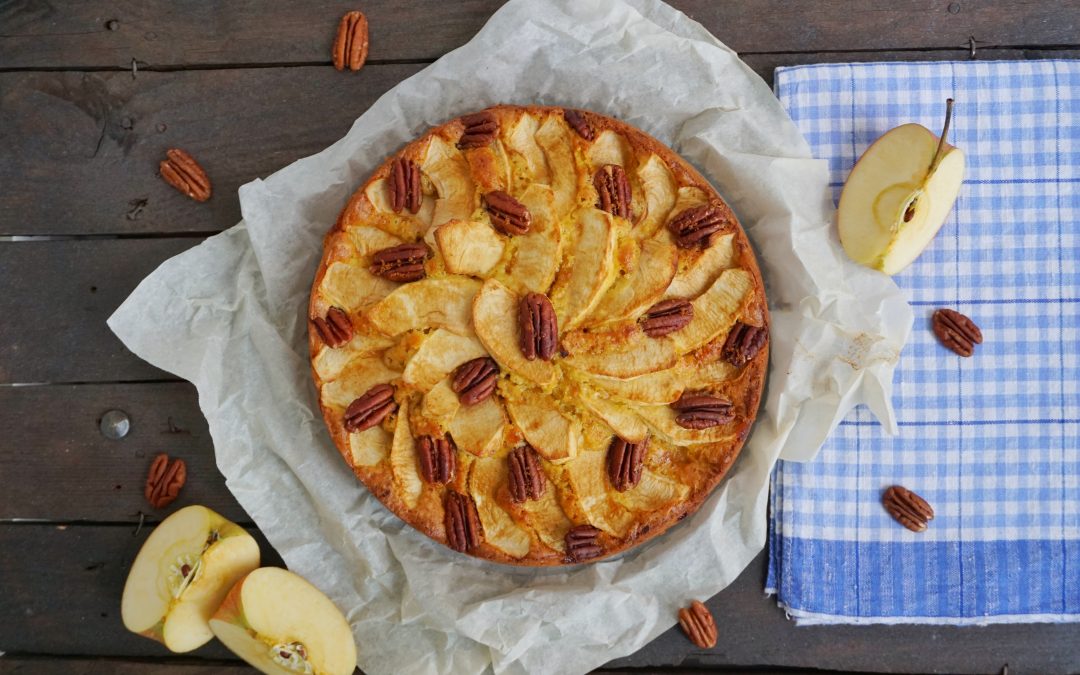 Torta di mele e mandorle con olio EVO