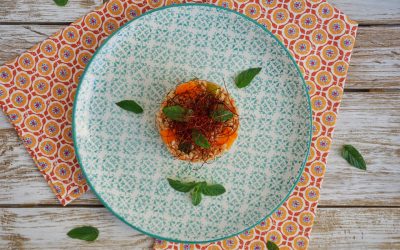 Farro perlato con zucchine, carote e menta