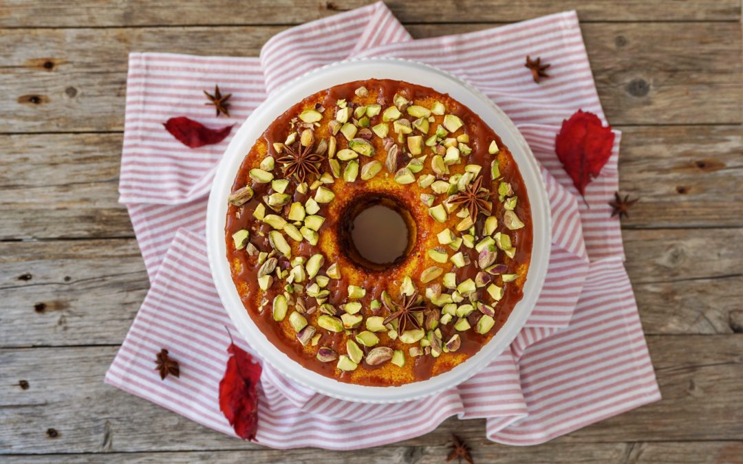 Chiffon cake alle spezie e caramello salato