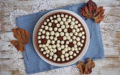 Torta sablè con ricotta e ganache al cioccolato