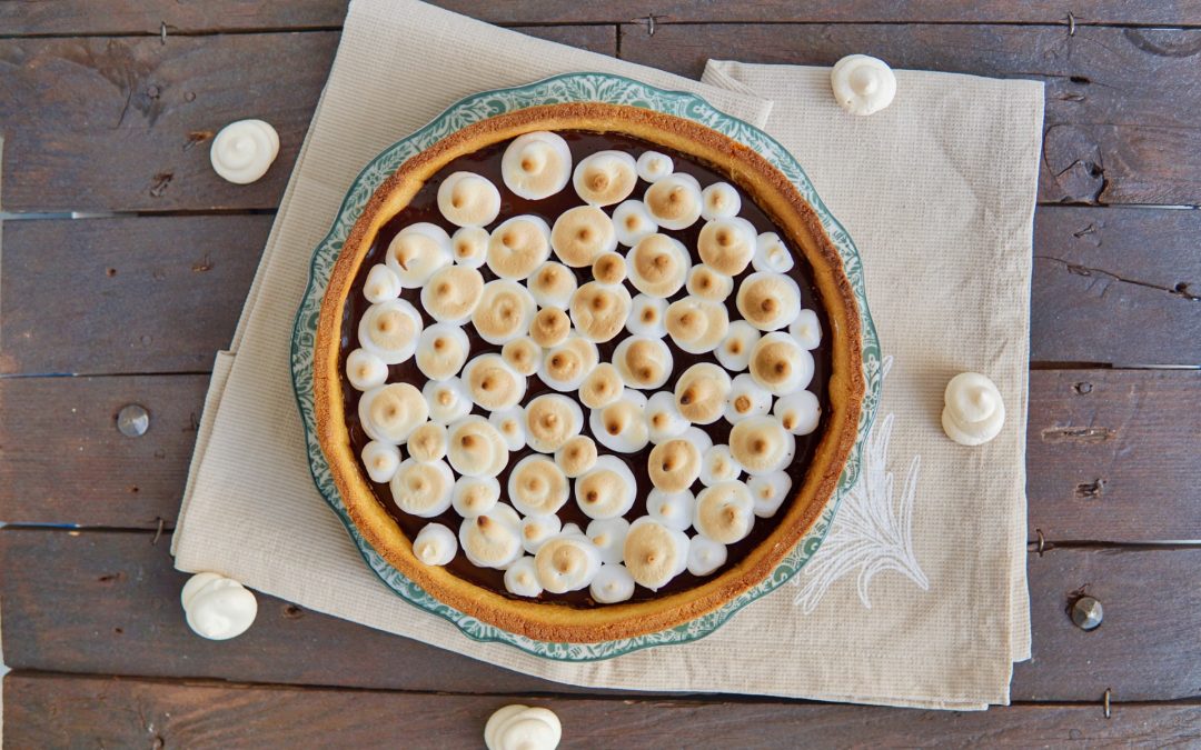 Sablè Bretone con crema al cioccolato e meringa