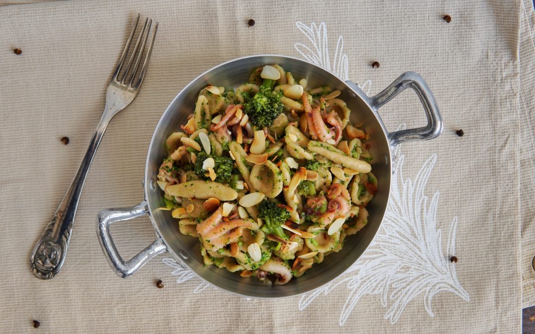 Maritati integrali con moscardini e broccoli