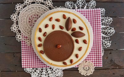 Crostata con crema alle mandorle e cioccolato